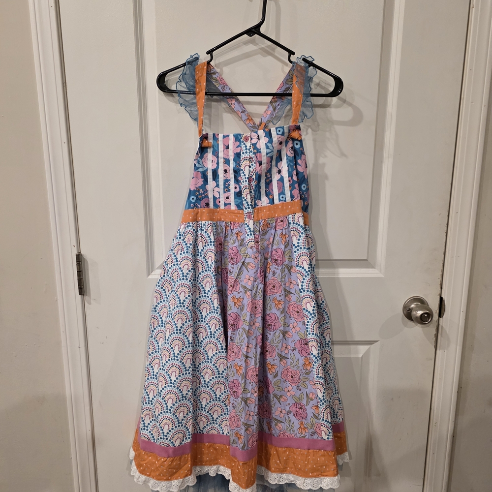 Matilda Jane Blue and Orange Floral Kids Dress